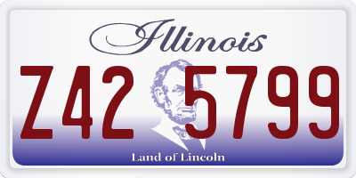 IL license plate Z425799