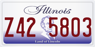 IL license plate Z425803