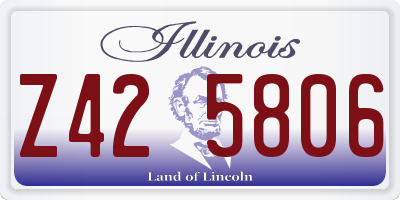 IL license plate Z425806