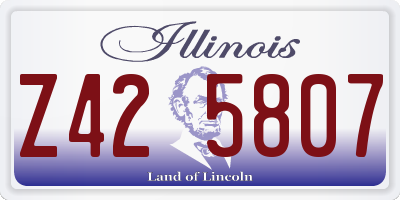 IL license plate Z425807