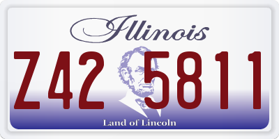 IL license plate Z425811
