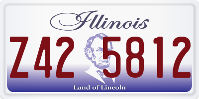 IL license plate Z425812