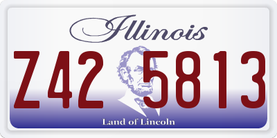 IL license plate Z425813