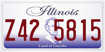 IL license plate Z425815