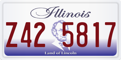 IL license plate Z425817