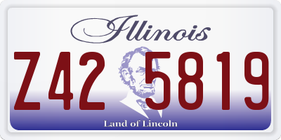 IL license plate Z425819
