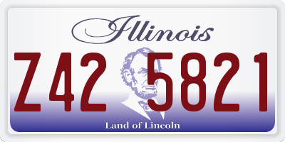 IL license plate Z425821