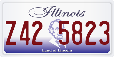 IL license plate Z425823