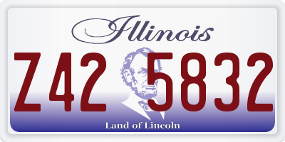 IL license plate Z425832