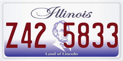 IL license plate Z425833