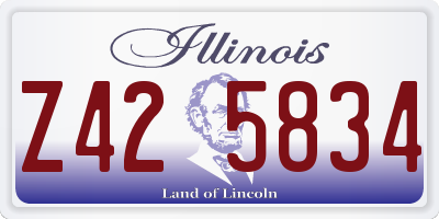 IL license plate Z425834
