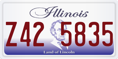 IL license plate Z425835