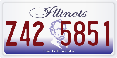 IL license plate Z425851