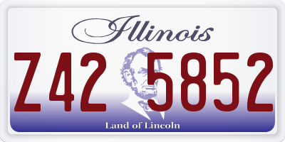 IL license plate Z425852