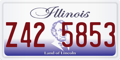 IL license plate Z425853