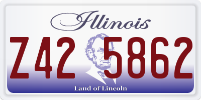 IL license plate Z425862