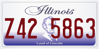 IL license plate Z425863