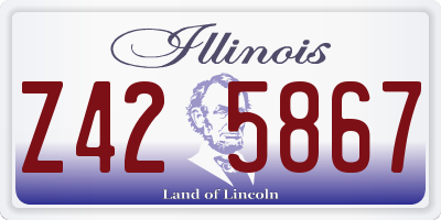 IL license plate Z425867