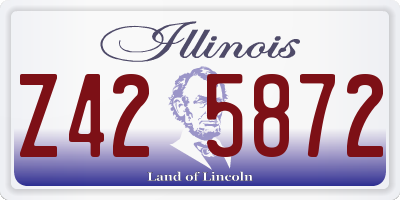 IL license plate Z425872