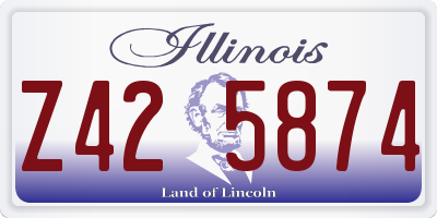 IL license plate Z425874