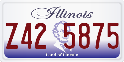 IL license plate Z425875