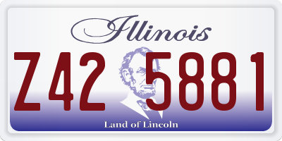 IL license plate Z425881