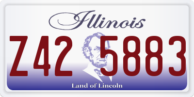IL license plate Z425883