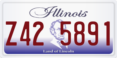 IL license plate Z425891