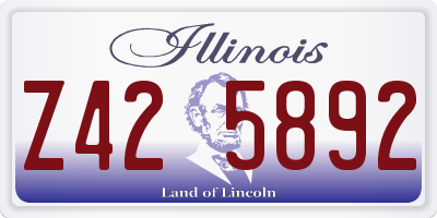 IL license plate Z425892