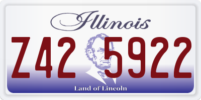 IL license plate Z425922