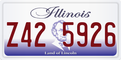 IL license plate Z425926