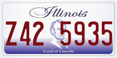 IL license plate Z425935