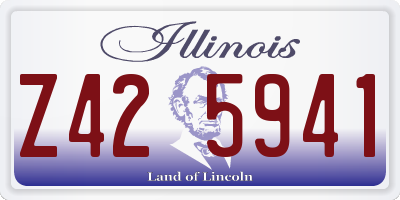 IL license plate Z425941