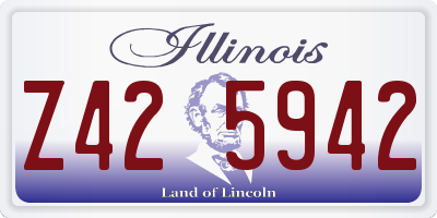IL license plate Z425942