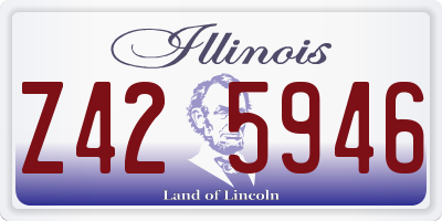 IL license plate Z425946