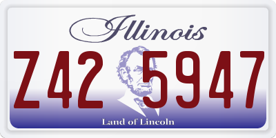 IL license plate Z425947
