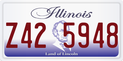 IL license plate Z425948