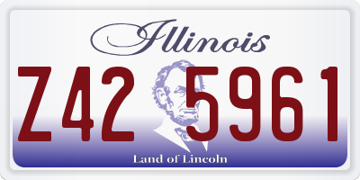 IL license plate Z425961