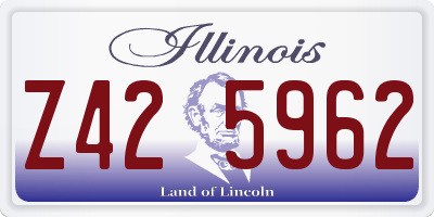 IL license plate Z425962