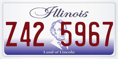 IL license plate Z425967