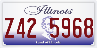 IL license plate Z425968