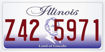 IL license plate Z425971