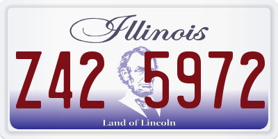 IL license plate Z425972
