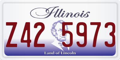 IL license plate Z425973