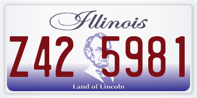 IL license plate Z425981