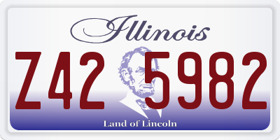 IL license plate Z425982