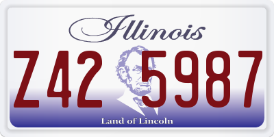 IL license plate Z425987