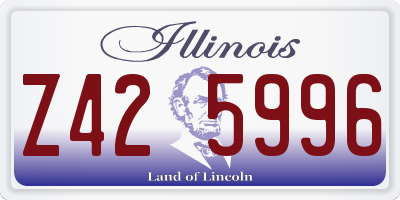 IL license plate Z425996