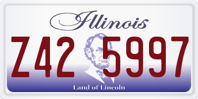 IL license plate Z425997