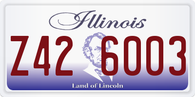 IL license plate Z426003